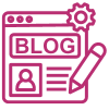 Pink blog icon