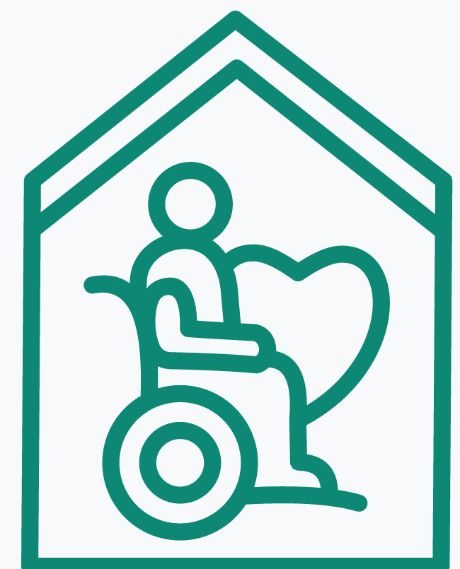 Icon representing disability and aged care